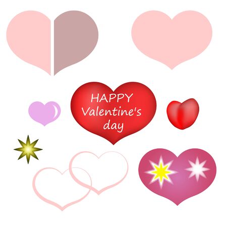 valentines day card with hearts vector illustrationのイラスト素材