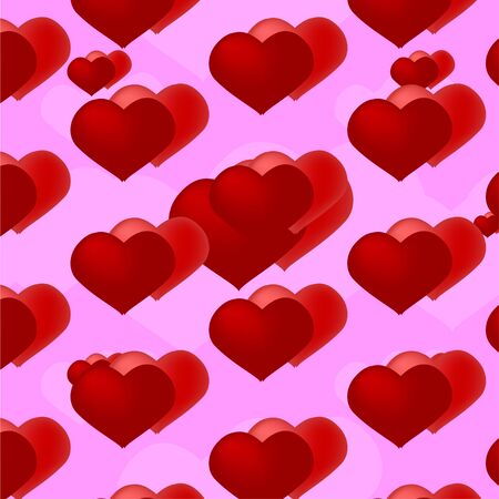 red hearts on a pink background, red hearts on a pink backgroundの写真素材