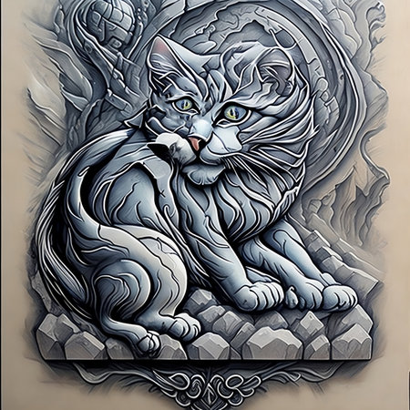 Kitty. The cat is fabulous.の素材