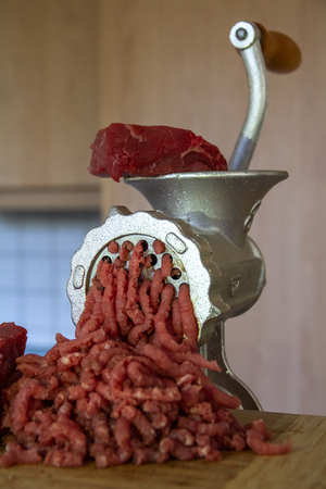 Mincer and beefの写真素材