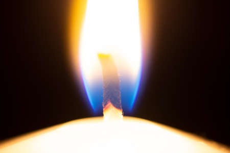 closeup of a burning candleの写真素材