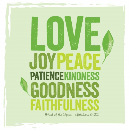 Vintage Christian design  Fruit of the Spiritのイラスト素材