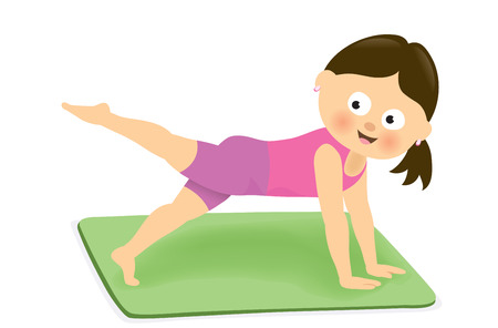 Girl exercising 2のイラスト素材