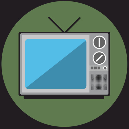 Television Retro on flat design.のイラスト素材