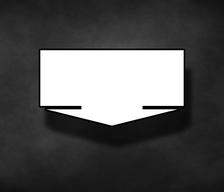 blank arrow and text areaの写真素材