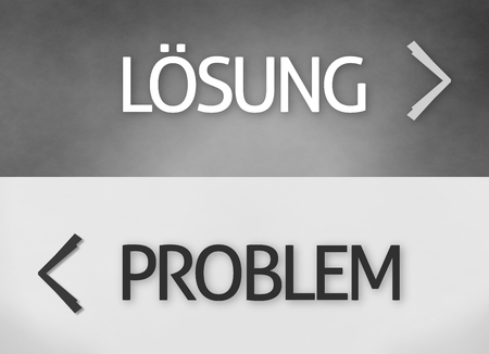 german language Problem and Solutionの写真素材
