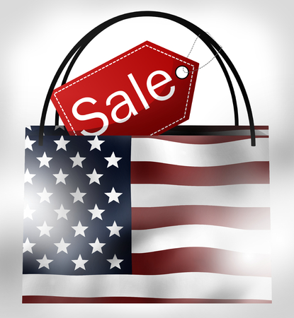 SALE Bag Americaの写真素材