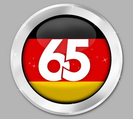 Germany 65 icon Button Designの写真素材