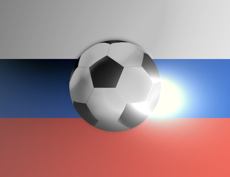 Russia Flag Soccer Conceptの写真素材