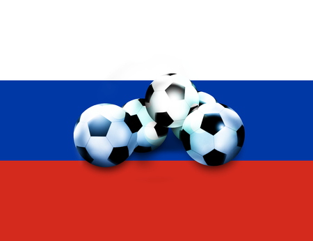 Russia Flag Soccer Conceptの写真素材