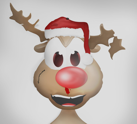 Damaged Reindeerの写真素材