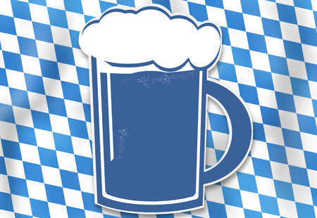 bavaria oktoberfest blue beerの写真素材