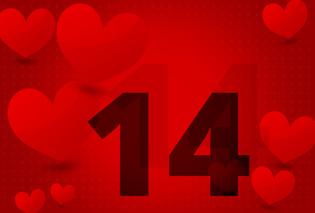 valentines day red hearts loveの写真素材