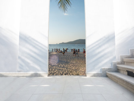 beach entranceの写真素材