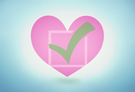 tick check heart designの写真素材
