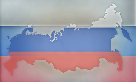 Russia states government outline modern map regular designの写真素材