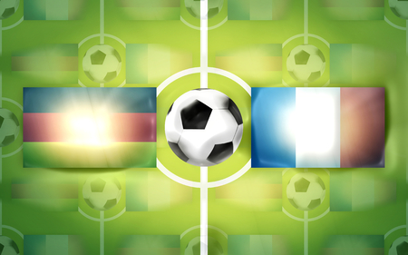 football soccer germany france background 3d renderの写真素材