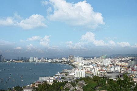 Pattaya, Thailand, November 26, 2015: Thailand City Overview Beach at Pattayaのeditorial素材