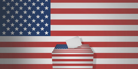 presidential election america flag 3d render graphic