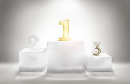 Winner Podium 1st 2nd 3rd 3D Render design graphicの写真素材