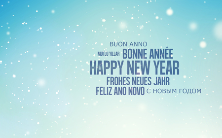 multilingual background for Happy New Yearの写真素材