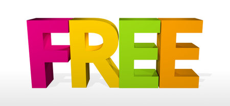 Free 3D render fresh coloredの写真素材