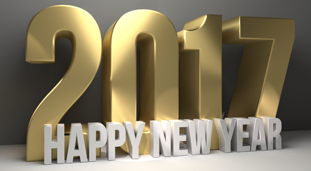 2017 happy new year 3d render sylvester design