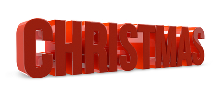 christmas red 3d render symbolの写真素材