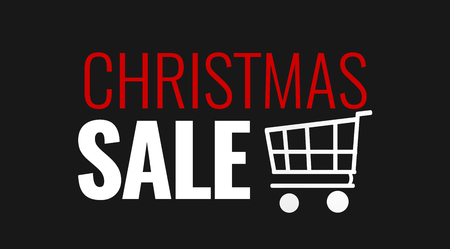 christmas sale shopping cartの写真素材