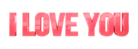 i love you 3d renderの写真素材