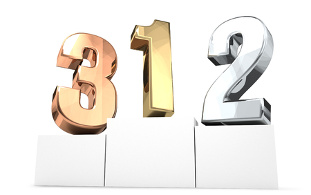 first second third podium 3d renderの写真素材