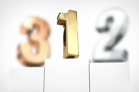 first second third podium 3d renderの写真素材