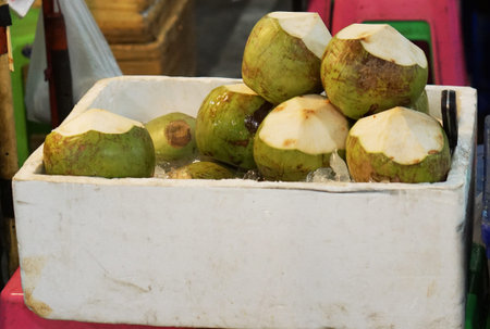 coconuts in box in thailand
