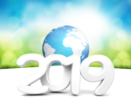 2019 earth nature 3d rendering.の写真素材
