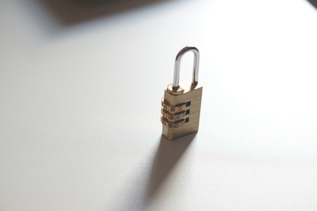 lock isolated with lightの写真素材