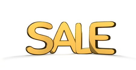 sale golden bold letters 3d renderingの写真素材