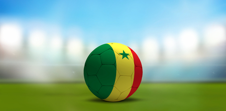 Senegal soccer football ball 3d renderingの写真素材