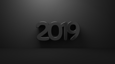 2019 black 3d rendering