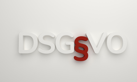 DSGVO 3d rendering whiteの写真素材