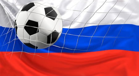 soccer ball russia 3d renderingの写真素材