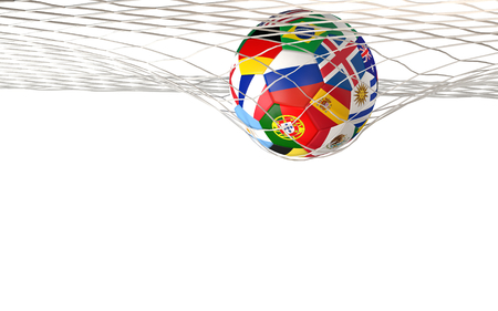 russia soccer ball white black 3d renderingの写真素材
