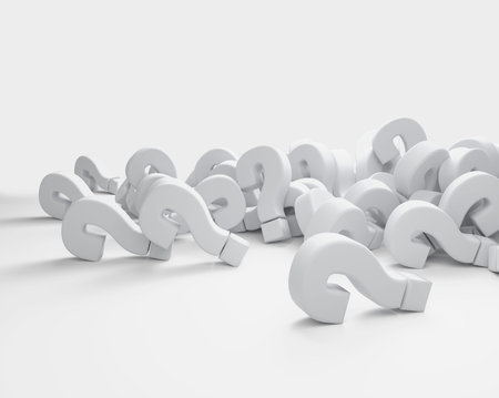 pile of questions marks 3d renderの写真素材