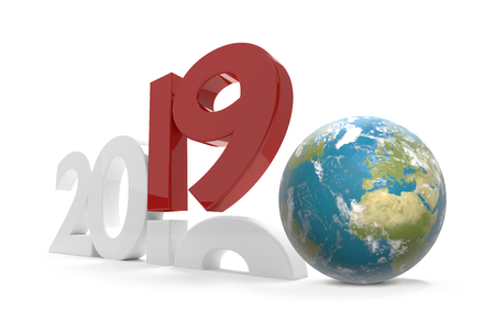 2019 world wide planet earth 3d-illustration.の写真素材