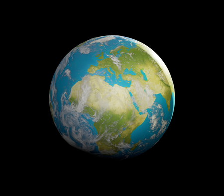 planet earth 3d-illustration.の写真素材