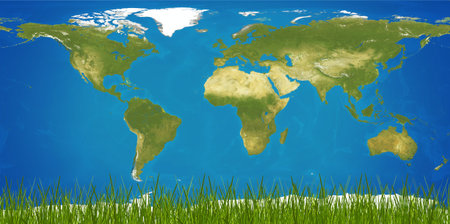 world planet world map 3d-illustration.