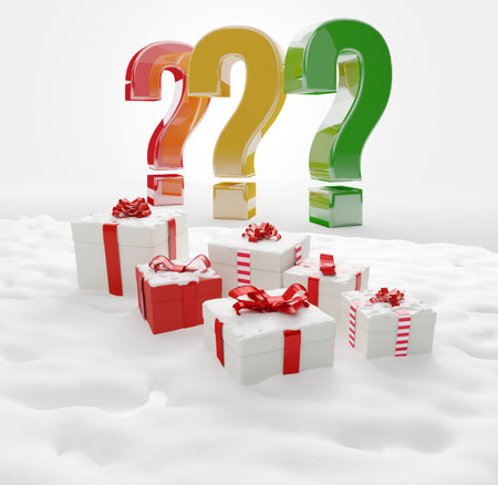 christmas gift boxes 3d-illustration