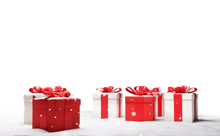 christmas gifts 3d-illustrationの写真素材