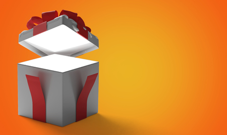 surprise opened box present 3d-illustrationの写真素材