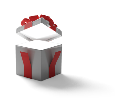 surprise opened box present 3d-illustrationの写真素材