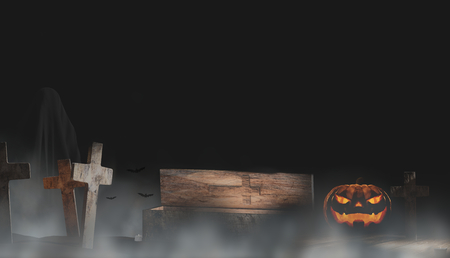 Halloween 3d-illustration backgroundの写真素材